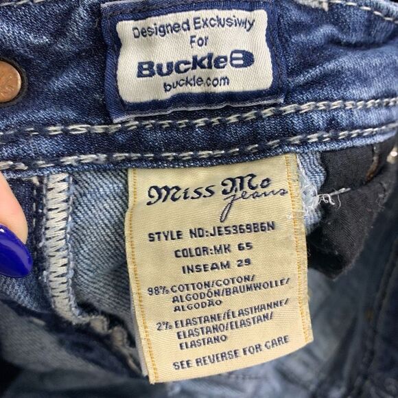 Miss Me 29 bootcut cross and fleur de lis bling jeans denim (J1) - Picture 14 of 14